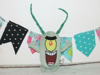 Spongebob Squarepants Tv Show Sheldon J Plankton Plush Bendable Antenna Doll Toy