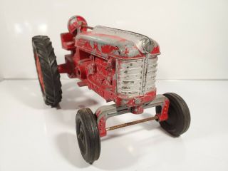 Vintage Hubley Red Die Cast Metal Tractor 2