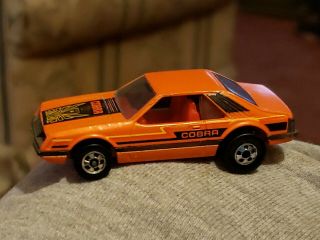 Hot Wheels 1979 Ford Turbo Mustang Cobra Orange Hong Kong - Very Good