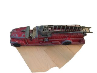 Vintage Hubley Kiddie Toy 520 Ladder Fire Truck Long W Box
