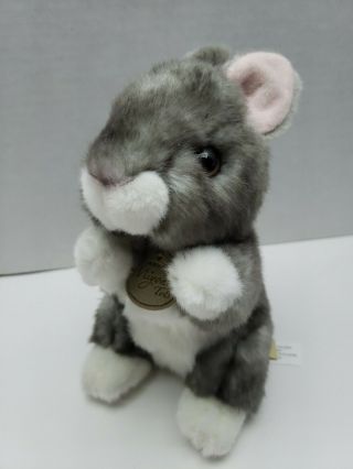 Miyoni Tots Easter Grey/pink Bunny Rabbit Plush Stuffed Animal Aurora World 7 "
