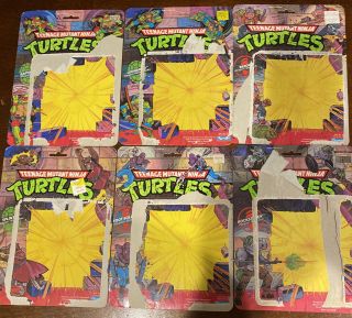 1988 - Playmates - Teenage Mutant Ninja Turtles - 6 Back Cardbacks
