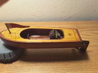 Vintage  Keystone  Toy Wooden Boat With Electric Motor