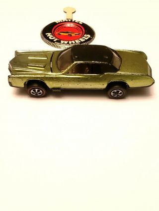 Vintage 1968 Hot Wheels Redlines Car Custom Eldorado Olive Nr