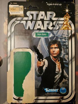 Vintage Kenner Star Wars Cardback Han Solo 12 Back B