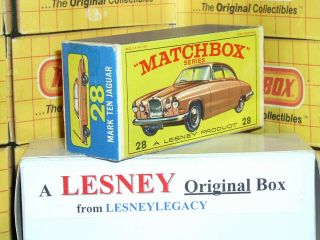 Matchbox Lesney 28c Jaguar Mark Ten Type E3 Empty Box Only