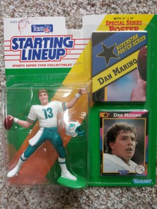 Dan Marino 1992 Starting Lineup Figure Miami Dolphins Nfl With Card.