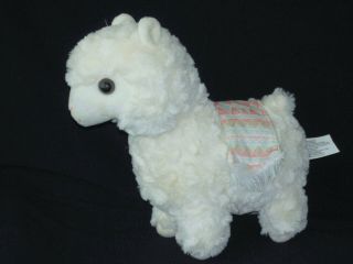 2019 Kellytoy Ivory Llama Alpaca With Blanket Plush Toy 10 "