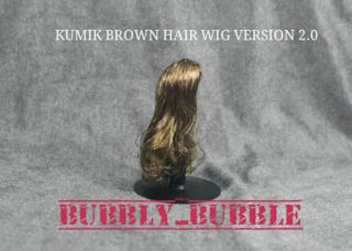 Kumik 1/6 Scale Female Brown Hair Wig 2.  0 For 1/6 Head Sculpt Ship From Usa