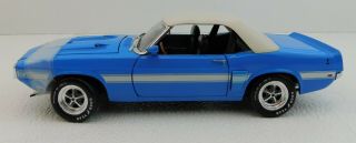 1:18 Ertl Collectibles 1969 Shelby Cobra Gt350 In Blue With White Top 32073 Read