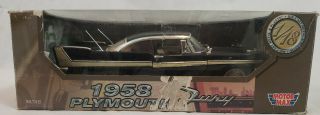 1958 Plymouth Fury Black 1:18 Scale Motor Max Opening Hood Doors & Trunk