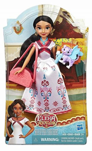 Disney Elena Of Avalor And Baby Jaquin Doll Ages 3,  Toy Play Girls Mingo Bottle