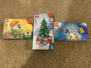 Lego 40338 - 2019 Limited Edition Christmas Tree,  40411 12in1,  40371 Easter Egg