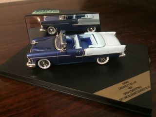 Vitesse 1955 Chevrolet Bel Air Die Cast Car W/display Case 1/43 2 Tone Blue