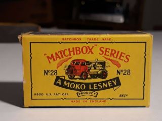 Matchbox Lesney 28 Compressor Lorry Empty Box Only