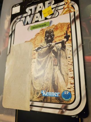 Vintage Kenner Star Wars cardback Sand People / Tusken Raider 12 back C 2