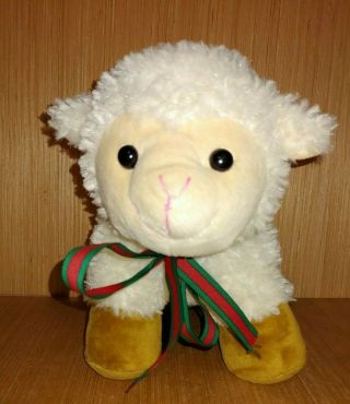 Dan Dee Lamb Plush Sheep Stuffed Animal Cream Tan 11 " Baby Toy Brown Farm