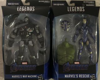 Marvel Legends Avengers Endgame War Machine Hulk And Rescue Baf Wave
