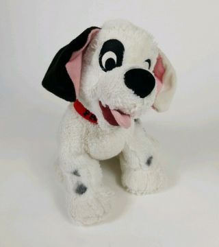 Disney Store Plush 101 Dalmatians Patch Stuffed Animal Dog 12 " White Red Collar