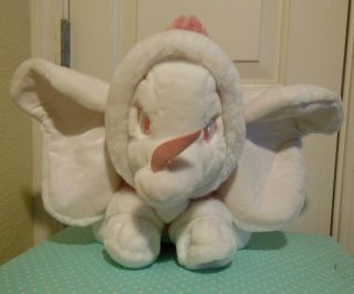Disney Store Exclusive Snowball Pink Sweater White 11 " Dumbo Plush Stuffed Toy
