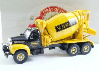 1960 Mack B - Model Cement Mixer Wilkens Concrete First Gear 1:34 10 - 3793