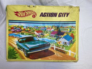 Vintage Hot Wheels Action City Redline Car Playset Very 5158 Mattel