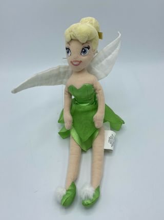 Disney Store Tinkerbell Tink Peter Pan Fairy 12 " Stuffed Plush Doll