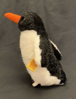 Vintage Steiff Peggy The Penguin With Yellow Tag And Button 2505/12