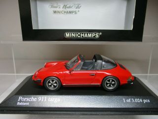 Minichamps 1/43 Porsche 911 Targa 1977 Red (bahiarot) Limited 400061262