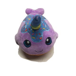 Linzy Toys Narwhal 15”plush Purple&orange Stuffed Animal