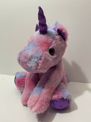 Kellytoy Pink Purple Unicorn Plush Stuffed Toy