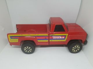 Vintage Tonka Red Pick Up Truck.  Model 11062.  Pressed Steel.  Made In Usa