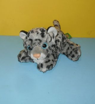 K&m Cuddlekins Wild Republic Gray Spots Leopard Cub 6 " Bean Plush Stuffed Toy