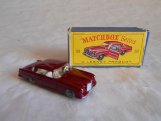 Vintage Lesney Matchbox No 53 Mercedes Benz Coupe 220 Se Boxed
