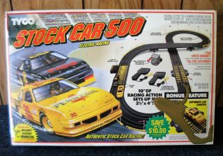 Vintage 1992 Tyco Stock Car 500 Racing Set W/ Cars,  Tracks & Controllers
