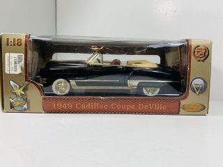 Road Legends 1949 Cadillac Coupe Deville Real Leather - Black 1:18 Scale Diecast