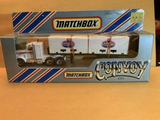 Matchbox Convoy Cy3 Peterbilt Double Container Truck “amoco”