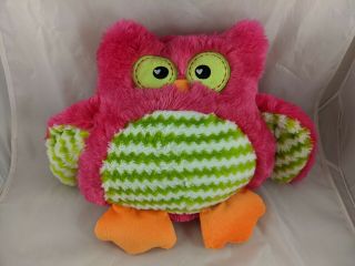 Dan Dee Hot Pink Owl Plush Pillow 12 " Stuffed Animal