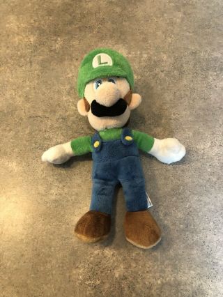Nintendo Mario Bros Wii Luigi Plush Doll 9” -