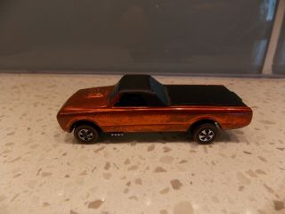 Vintage Orange & Black Hot Wheels Mattel Red Line Custom Fleetside 1967.  Sharp