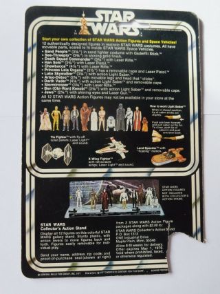 C - 3PO 12 Back Vintage Cardback FULL CARD Star Wars 2