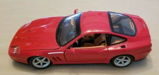 Hot Wheels Die Cast Car Ferrari 575 Mm Red Euc 1:18