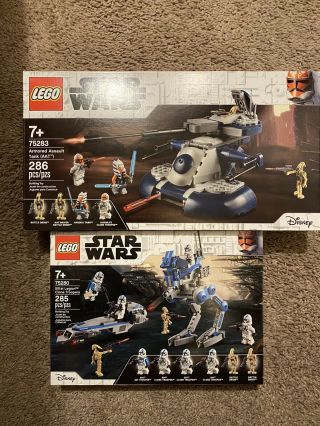 Lego Star Wars 501st Clone Troopers And Aat Pack (both 75280 & 75283 Pack)