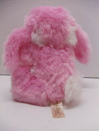 Dan Dee Pink White Shaggy Easter Bunny Rabbit Soft Ear Plush Stuffed Animal Toy 3