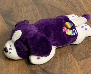 Lisa Frank Approx 28 " Violet Plush Beanie Dog 1998 Stuffins Inc Vintage Toy