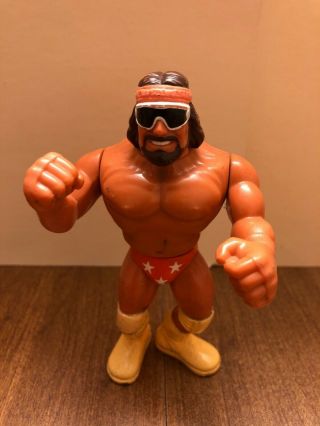 Vintage Wwf Hasbro Wrestling Figure Macho Man Randy Savage Loose Wwe Rare Htf