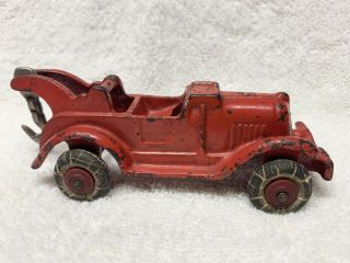 Vintage Hubley Cast Iron Wrecker Red 5”