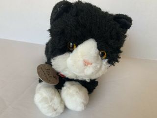 9 " Cute Soft Keel Toys Jinx Black And White Cat Kitten Plush