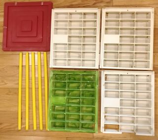 Matchbox Lesney Revolving Display Case PARTS; 4 Panel Container,  top & 5 corners 2