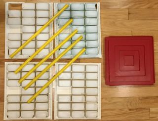 Matchbox Lesney Revolving Display Case PARTS; 4 Panel Container,  top & 5 corners 3